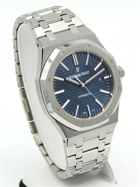 audemars piguet royal oak automatic blue dial 15400|Audemars Piguet automatic royal oak.